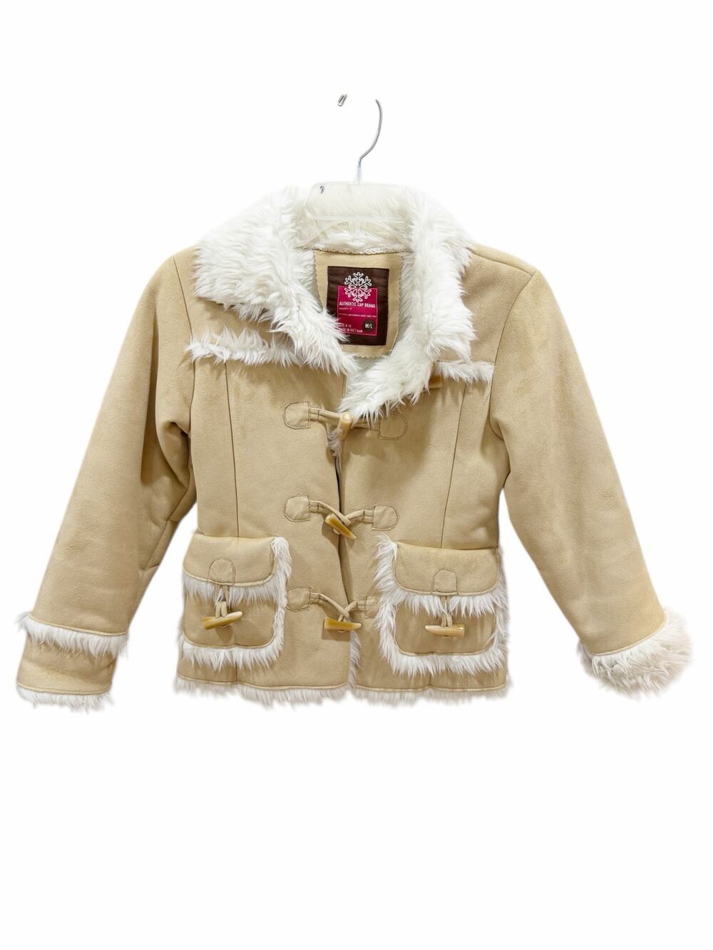 Gap Girls Faux Fur Suede Combo Jacket Sz 8/10 M/L 2006